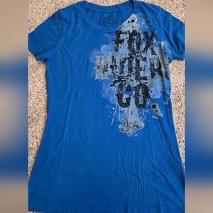 FOX Racing Blue Logo Tee M